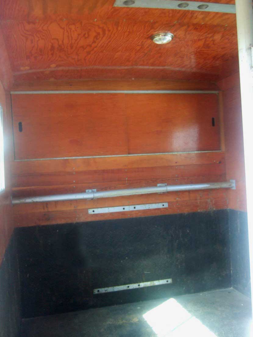 horse van interior